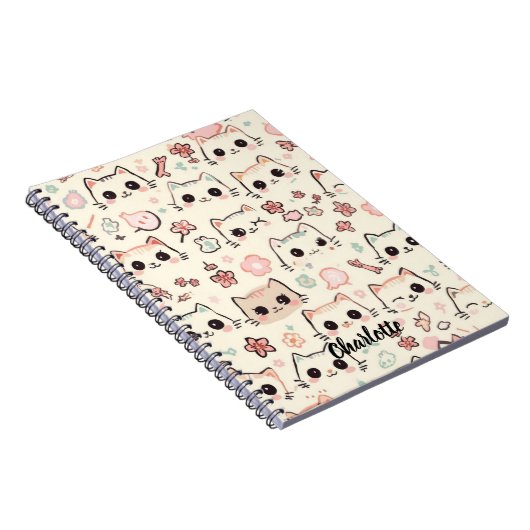 Carnet Cute Chat simple chaton Motif (Côté Droit)