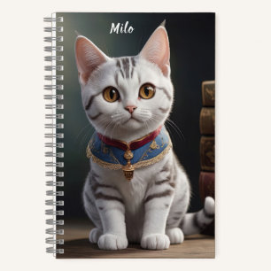 Carnet Cute chaton à air court américain avec grands yeux
