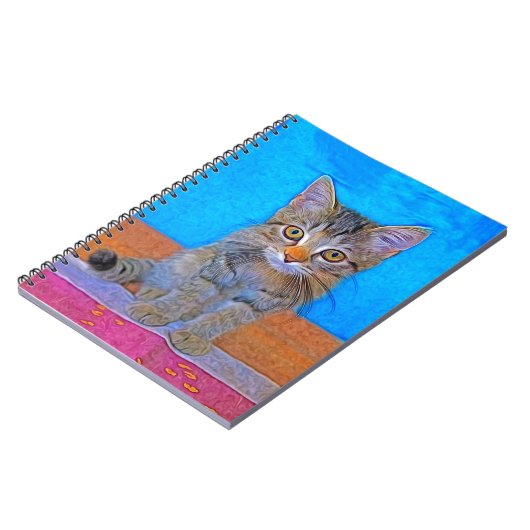 Carnet Cute chaton aux grands yeux (Côté gauche)
