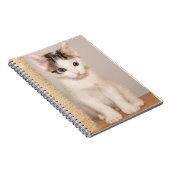 Carnet Cute chaton blanc aux yeux verts (Côté Droit)