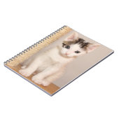 Carnet Cute chaton blanc aux yeux verts (Côté gauche)