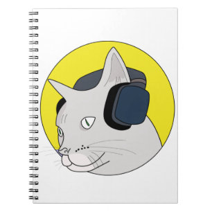 Carnet Cute chatte amoureux de la musique design idées, m