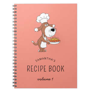 Carnet Cute Chef Cuisinier Chien Chiot Famille Recette Li