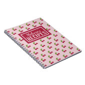 Carnet Cute Cherry Pattern Personalised Recipe (Côté Droit)