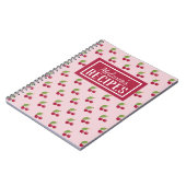 Carnet Cute Cherry Pattern Personalised Recipe (Côté gauche)