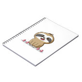 Carnet Cute Chibi Sloth Exercice � Funny Kawaii Gym Anima (Côté gauche)
