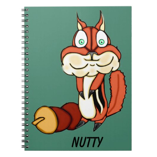 Carnet Cute Chipmunk avec des noix (Devant)