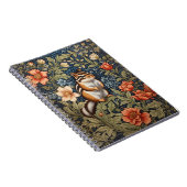 Carnet Cute Chipmunk William Morris Inspiré Floral (Côté Droit)
