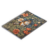 Carnet Cute Chipmunk William Morris Inspiré Floral (Côté gauche)