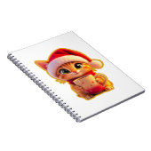Carnet **Cute Christmas Cat with Santa Hat – Funny Holida (Côté Droit)