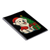 Carnet Cute Christmas Dog, Santa Hat Dog, With Christmas (Côté Droit)
