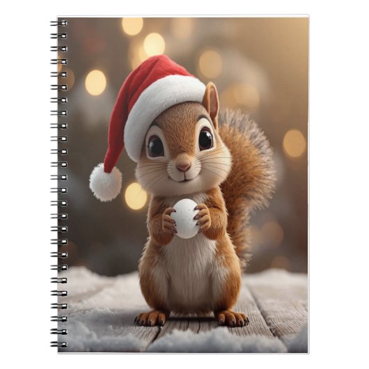 Carnet Cute Christmas Squirrel Girls Notebook (Devant)