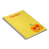 Carnet Cute Citrouille Heart Emoji (Côté Droit)