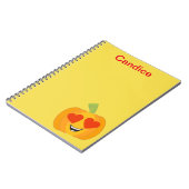 Carnet Cute Citrouille Heart Emoji (Côté gauche)
