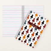 Carnet Cute Colorful Cat Pattern Personalized (À l'intérieur)