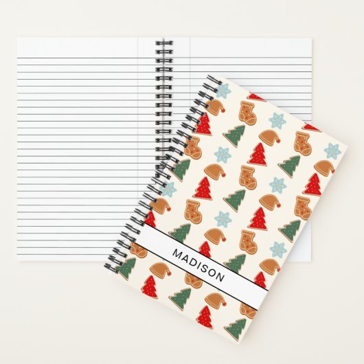 Carnet Cute Colorful Cookie Pattern Christmas Kids Recipe (À l'intérieur)