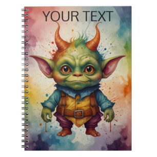 Carnet Cute colourful funny little goblin