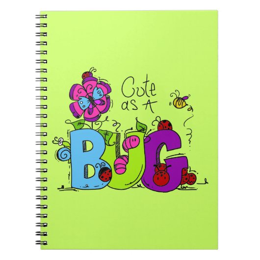 Carnet Cute comme un bug (Devant)