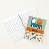 Carnet Cute Construction Nom du camion Garçons (Intérieur)