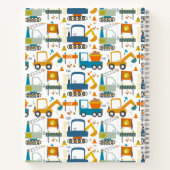 Carnet Cute Construction Nom du camion Garçons (Dos)