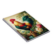 Carnet Cute coq rustique/vintage (Côté Droit)