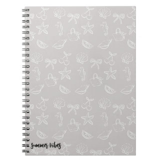 Carnet Cute Coquette Bows and Cherries Pattern Notebook