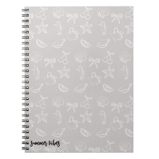 Carnet Cute Coquette Bows and Cherries Pattern Notebook (Devant)