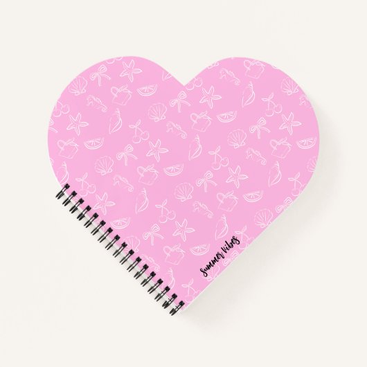 Carnet Cute Coquette Bows and Cherries Pattern Notebook (Devant)