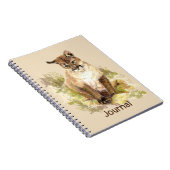 Carnet Cute Cougar Mountain Lion (Côté Droit)