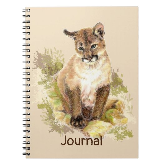 Carnet Cute Cougar Mountain Lion (Devant)