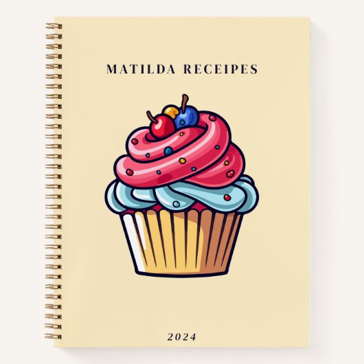 Carnet Cute Cupcake Pâtisserie Chef boulangerie Dessert S (Devant)