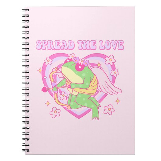 Carnet Cute Cupid Frog - Étaler l'amour (Devant)