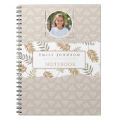 Carnet Cute Custom Kid Name & Photo Modèles Abstraits (Devant)