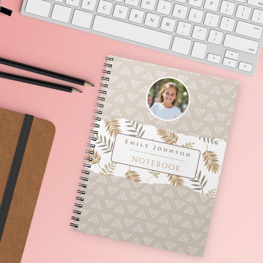 Carnet Cute Custom Kid Name & Photo Modèles Abstraits