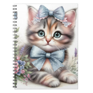 CARNET CUTE CUTE CUISINE FLUFY AVEC BOWS & FLEURS