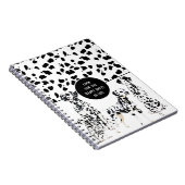 Carnet Cute Dalmatiens Noir & Blanc Zones Joyeuses (Côté Droit)