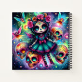 Carnet Cute Day of the Dead Doll and Sugar Skulls (Dos)