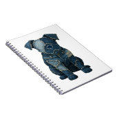 Carnet Cute Denim Patchwork Art Dog T-Shirt (Côté Droit)