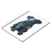 Carnet Cute Denim Patchwork Art Dog T-Shirt (Côté gauche)