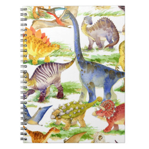 Carnet Cute Dinosaures Aquarelle Art sans fil