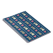 Carnet Cute dogs, Frenchie, hearts, and bones (Côté Droit)