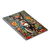 Carnet Cute Donkey On Colorful Floral Background (Côté Droit)