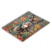 Carnet Cute Donkey On Colorful Floral Background (Côté gauche)