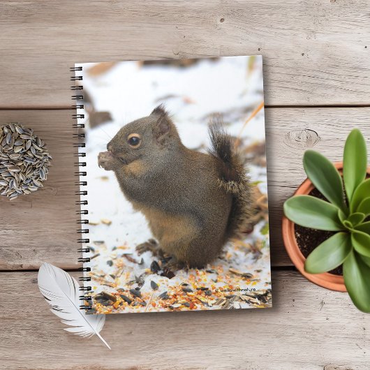 Carnet Cute Douglas Squirrel Profite d'une fête d'hiver