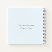 Carnet Cute Elephant et Confetti Blue Baby shower Invité (Dos)