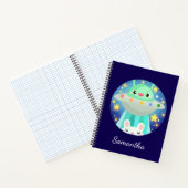 Carnet Cute Espace Créature Et Lapin Lapin Lapin (Intérieur)
