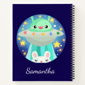 Carnet Cute Espace Créature Et Lapin Lapin Lapin (Dos)