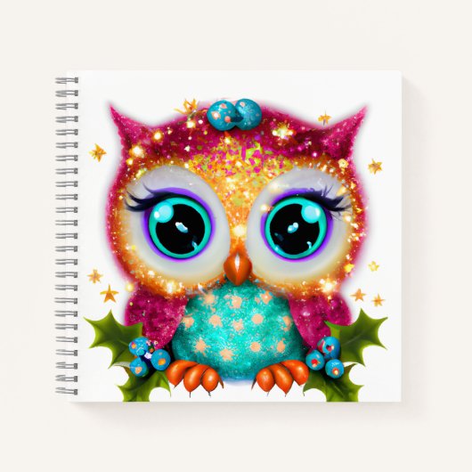 Carnet Cute et adorable Kawaii Baby Owl (Devant)