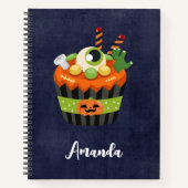 Carnet Cute et Déplaisante Halloween Cupcake avec un Big  (Devant)