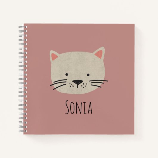 Carnet Cute face de chat Whimsical (Devant)
